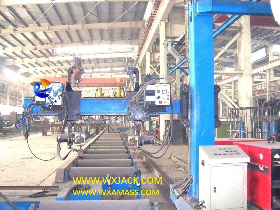 Video 3 BOX Beam Production Line Boom type Consumable Electro slag welding machine