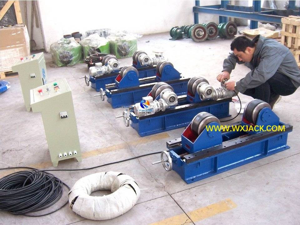 HGK Standard Roller Bed Stationary Adjustable Welding Rotator by Leadscrew
