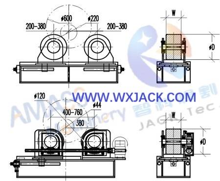 Fig1 Leadscrew Adjusting Welding Roller Bed 2