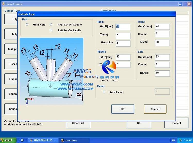 5-Axis 2000/9 Flame And Plasma High Efficiency CNC Pipe Cutting Machine