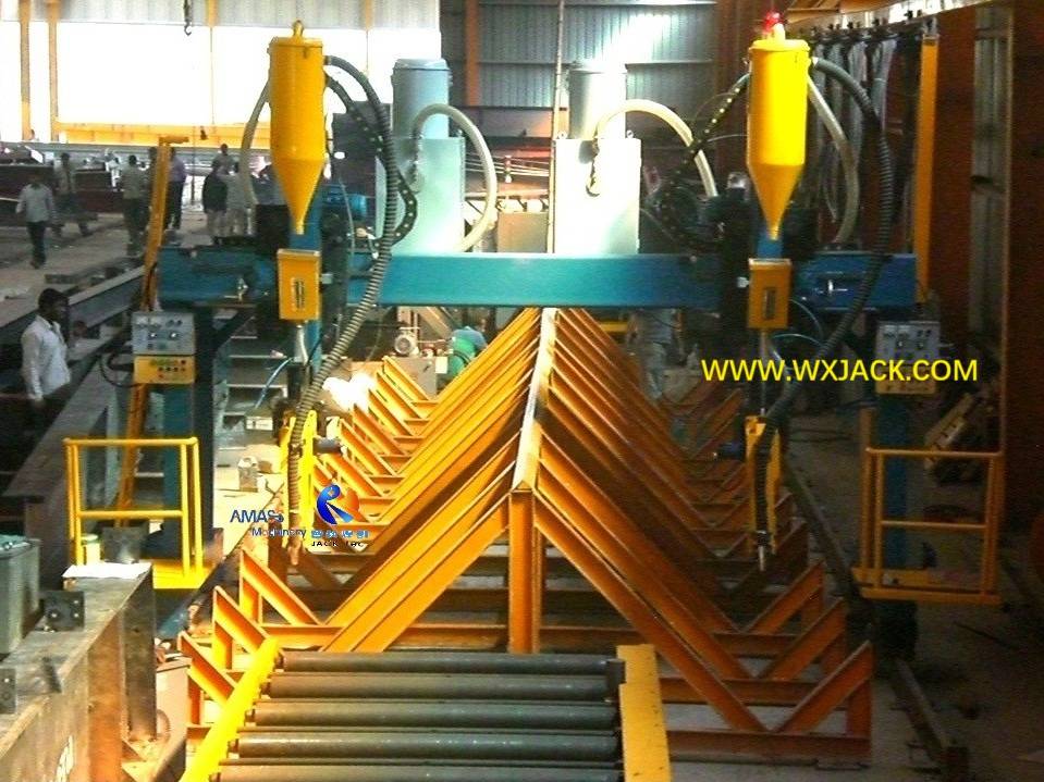 Middle Size 1800mm Height Semi-Automatic Welded H Beam Production Machine Line