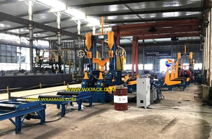 Production Line Arrangement Steel Structure H Beam Fabrication Machine