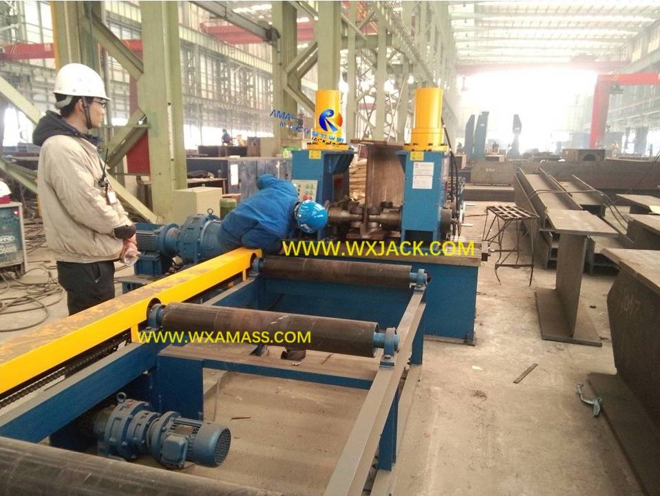 Solid Working 60mm Flange Thickness H Beam Straightening Machine