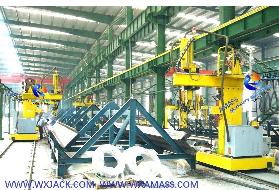 Overhang Beam Production Line Use LHC H Beam SAW Machine