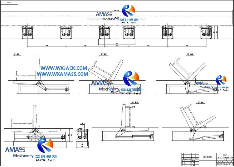 Flip Angle Adjustable Hydraulic 60° Flipping Equipment for Steel Structure