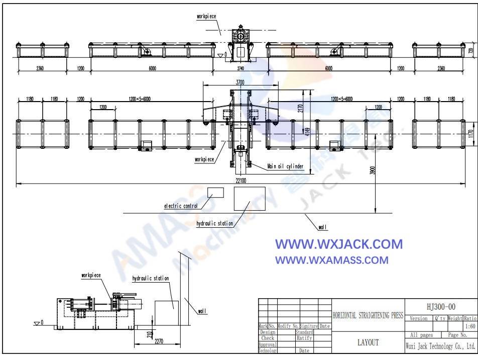 Steel BOX H Beam Horizontal Press Straightening Machine A