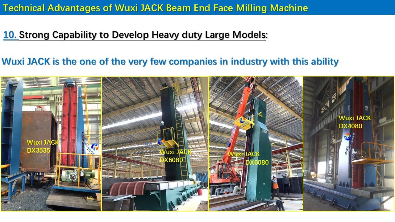 11 Large Steel Structure BOX H Beam End Face Milling Machine