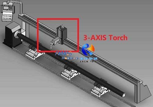 Fig1 CNC Pipe Cutting Machine 3-Axis torch
