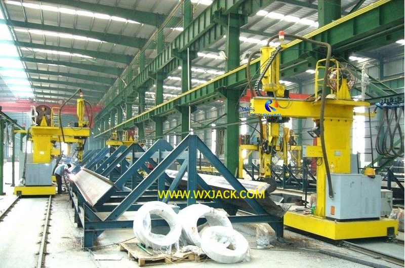 Overhang Beam Production Line Use LHC H Beam SAW Machine
