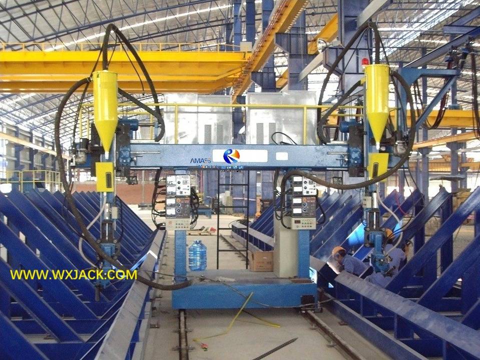 Big Workpiece Production T Frame LHT H Beam Welding Machine