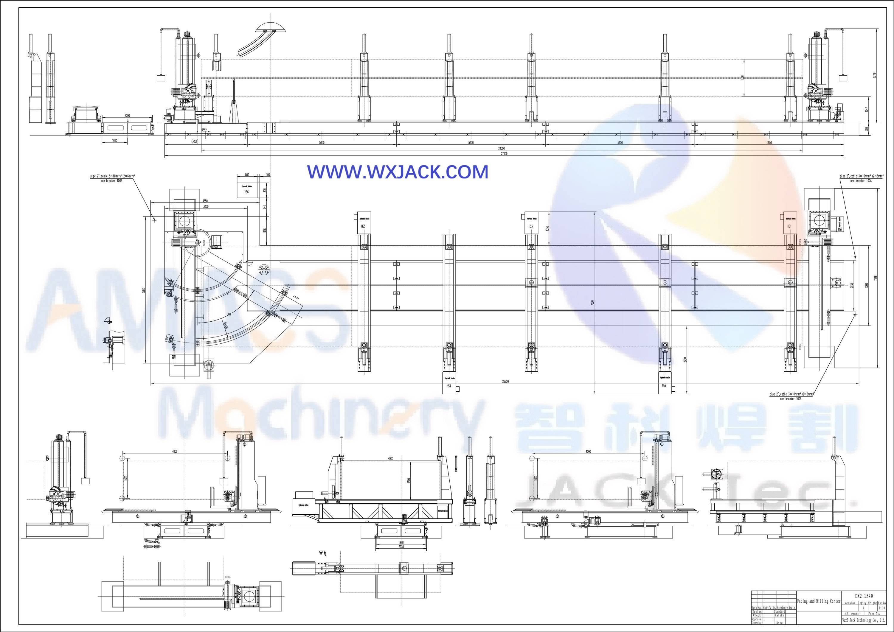 00 BOX H Beam End Face Milling Center