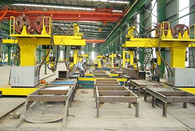 BOX Beam Production Line (Including Assembly Machine), Electro Slag Welding Machine, Submerged Arc Welding Machine, Beam End Face Milling Machine)