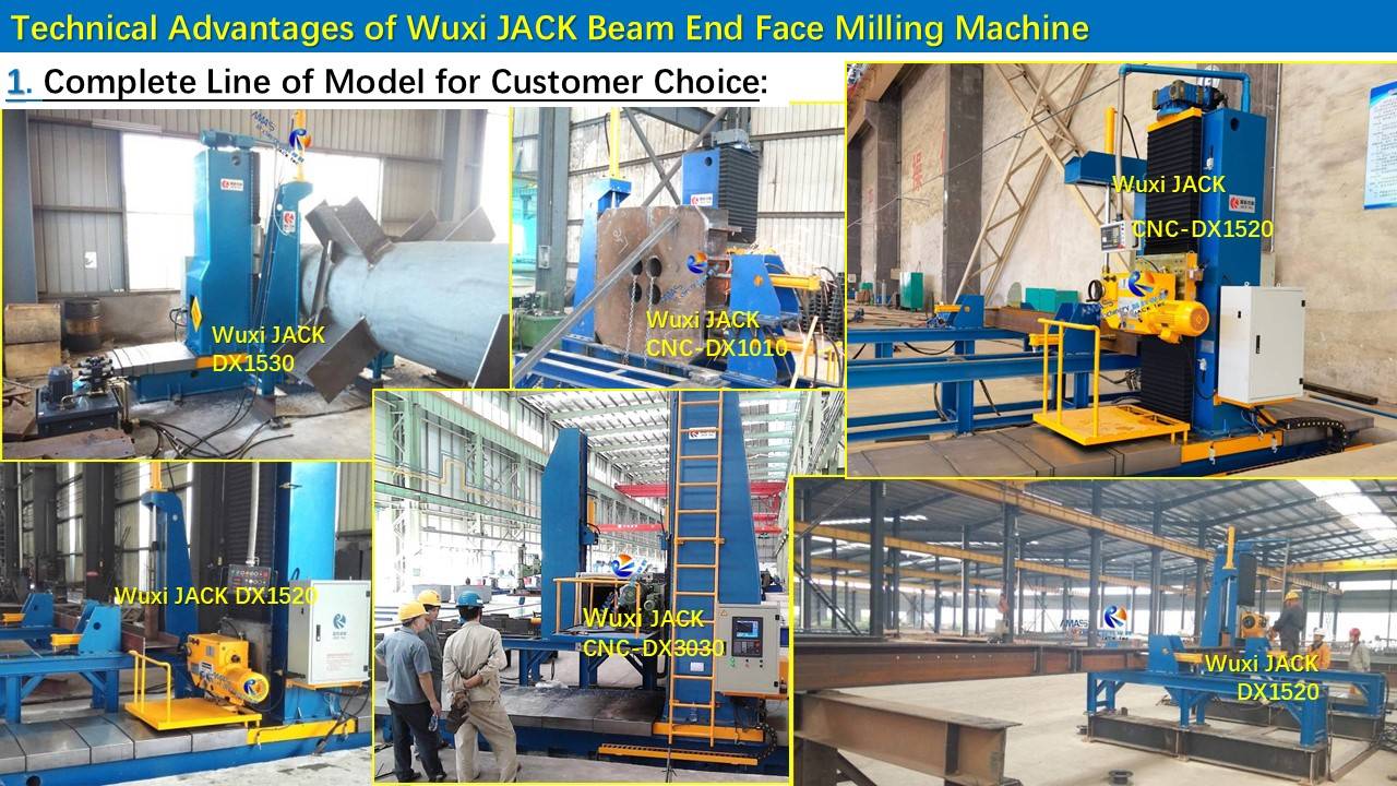 2 Steel Structure BOX H Beam End Face Milling Machine