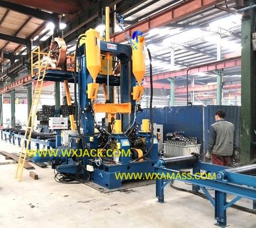 H beam assembly weld straighten integral machine application advantages in steel structure production
