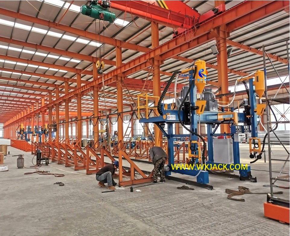 Middle Size 1800mm Height Semi-Automatic Welded H Beam Production Machine Line