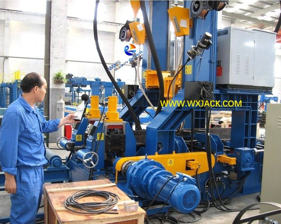 Pull Through H Beam Welder with One Pass Automatic Running