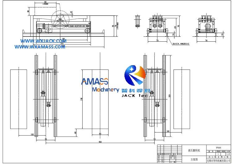 Moving Type Fully Automatic Durable Hydraulic 180° Flipping Equipment